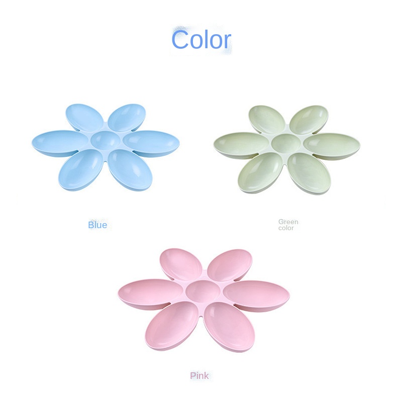 New creative food for cats and dogs, petals, multi-grid cat bowl, plastic pet bowl, feeding and water cat bowl · v2